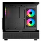 La DANUBE SAVA H400 Prime es una caja gaming de alta calidad que destaca por su amplio espacio interno, perfecto para albergar componentes de alto rendimiento. Con capacidad para tarjetas gráficas de hasta 410 mm de longitud y una altura máxima de refrigeración de la CPU de 180 mm, esta caja te brinda la libertad de elegir los componentes más potentes del mercado.