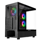 La DANUBE SAVA H400 Prime es una caja gaming de alta calidad que destaca por su amplio espacio interno, perfecto para albergar componentes de alto rendimiento. Con capacidad para tarjetas gráficas de hasta 410 mm de longitud y una altura máxima de refrigeración de la CPU de 180 mm, esta caja te brinda la libertad de elegir los componentes más potentes del mercado.