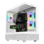La DANUBE SAVA H400 Prime es una caja gaming de alta calidad que destaca por su amplio espacio interno, perfecto para albergar componentes de alto rendimiento. Con capacidad para tarjetas gráficas de hasta 410 mm de longitud y una altura máxima de refrigeración de la CPU de 180 mm, esta caja te brinda la libertad de elegir los componentes más potentes del mercado.